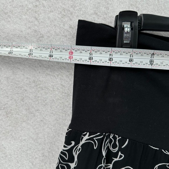 Soft Surroundings Pull On Pants Womens LG Rayon Sequin Hem Fold Over Waist 27890 - Picture 9 of 11